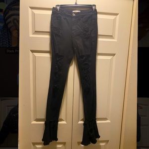 Distressed Boot Cut Jeans